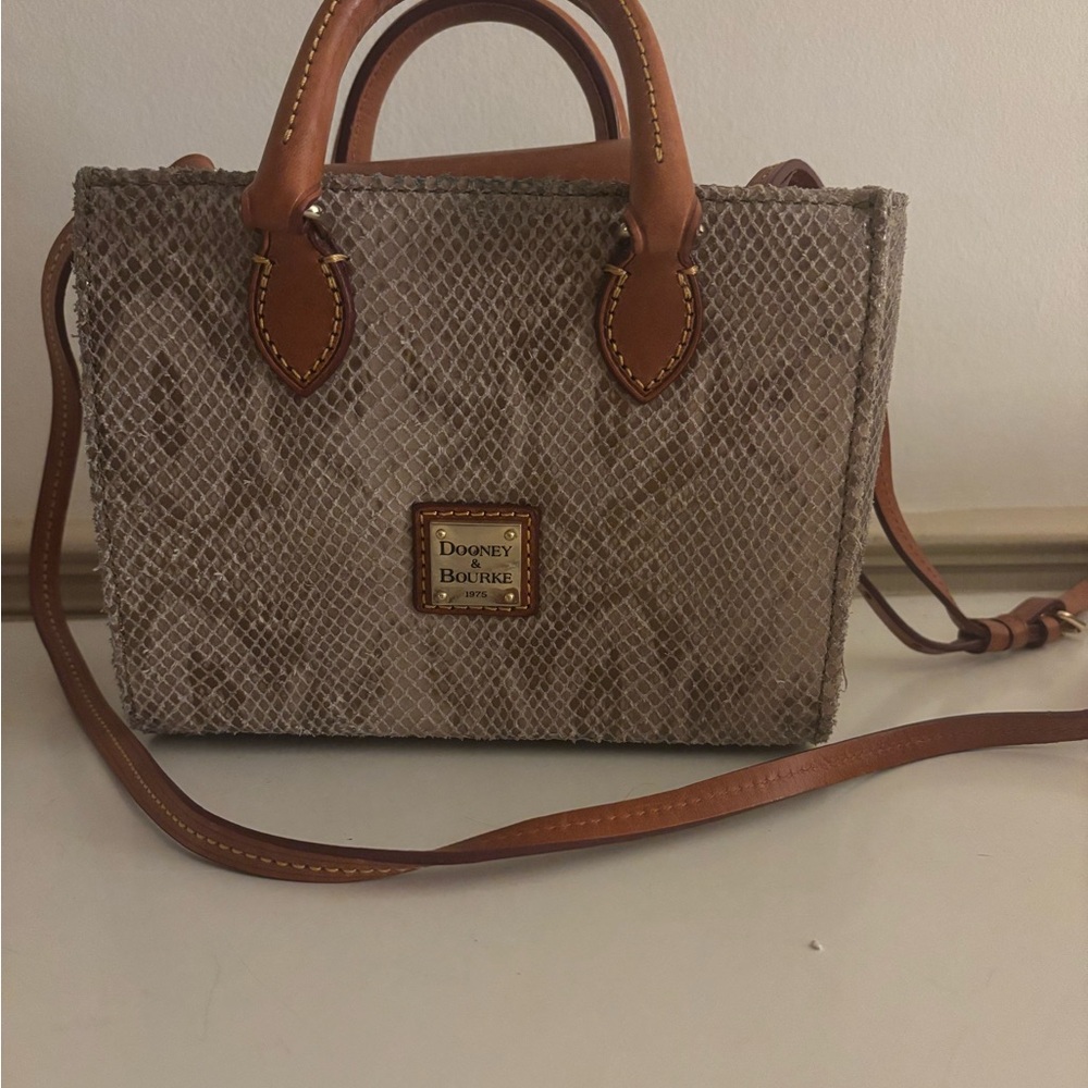 Dooney & Bourke Textured Gray and Brown bag